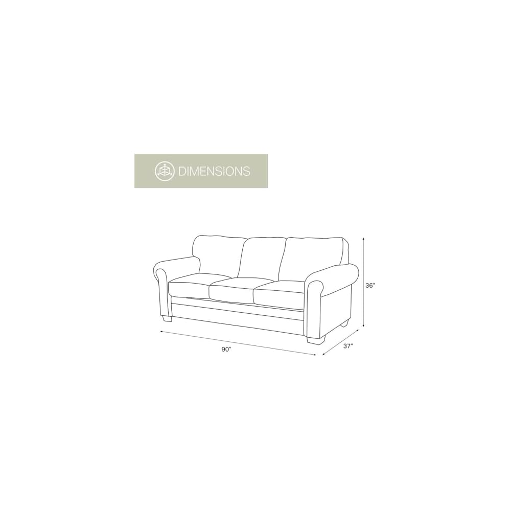 Pemberly Row Wild Horses Sleeper Sofa, 88" Microfiber Upholstery, Solid Wood Frame, Brown Finish, Queen Inner Spring Mattress, Rustic Nailhead Accent, Comfortable Lodge-Style Living Room Seating