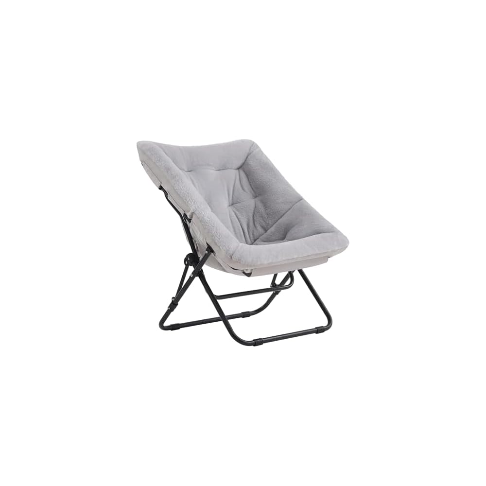 Tiita Comfy Folding Saucer Chair for Adults, Moon Chair, Green