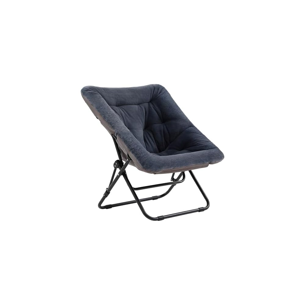 Tiita Comfy Folding Saucer Chair for Adults, Moon Chair, Green
