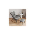 Living Room Sofa Rocking Chair Recliner,Leisure Rocking Chair, Soft Rocking Chair with Footstool,Comfy Upholstered Rocking Chair,Glider Rocker(Grey)
