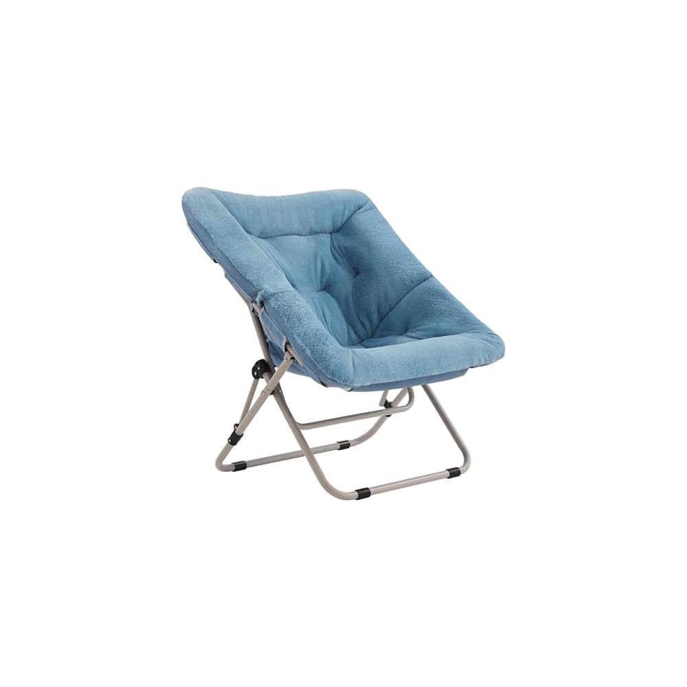Tiita Comfy Folding Saucer Chair for Adults, Moon Chair, Green