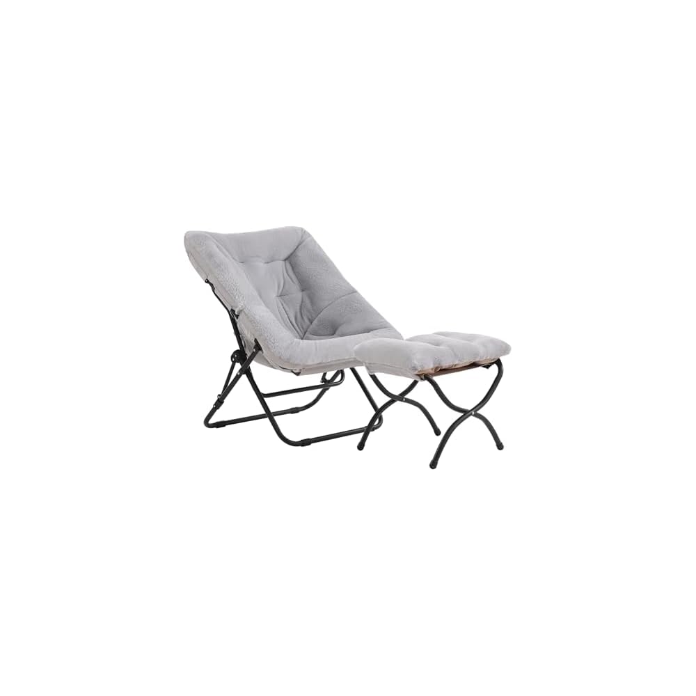 Tiita Comfy Folding Saucer Chair for Adults, Moon Chair, Green