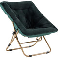 Tiita Comfy Folding Saucer Chair for Adults, Moon Chair, Green