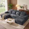 113'' Modular Sectional Boneless Couches for Living Room,Grey